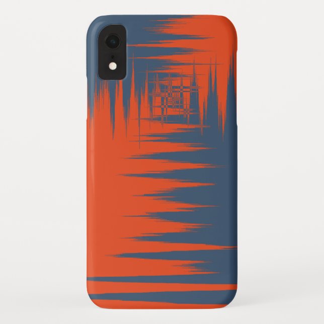 Navy and Orange Case-Mate iPhone Case (Back)