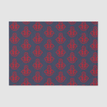 Navy and Red Anchors Tissue Paper