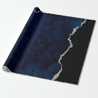 Navy and Silver Agate