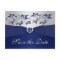 Navy and Silver Floral Save the Date Postcard