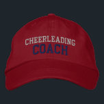 Navy and Silver Text Cheerleading Coach Hat<br><div class="desc">Silver and navy thread text embroidered Cheerleading Coach hat that you can easily customise to read "Volleyball Coach" or "Soccer Dad" or whatever you want it to read!</div>