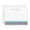 Navy and Turquoise Simple Chevron Thank You Notes