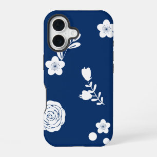 navy and white iphone case