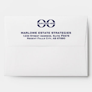 Navy and White Logo Envelope