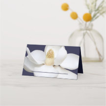 Navy and White Magnolia, Elegant Wedding