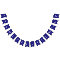 Navy and White OpenFace Letters Custom