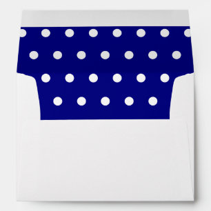 Navy and White Polka Dots Envelopes