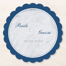 Navy and White Sandy Beach Wedding