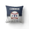 Navy and White Striped Baseball Pillow 6 Text Box