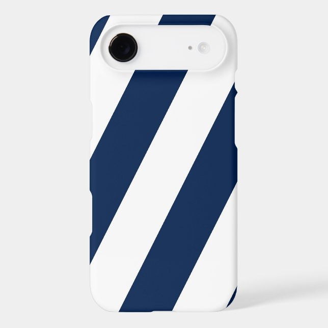Navy and White Stripes Case-Mate iPhone Case (Back)