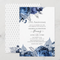 Navy and White with Silver Foil 25th Anniversary I