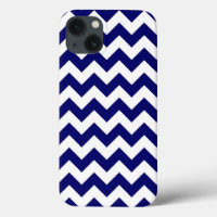Navy and White Zigzag Pattern