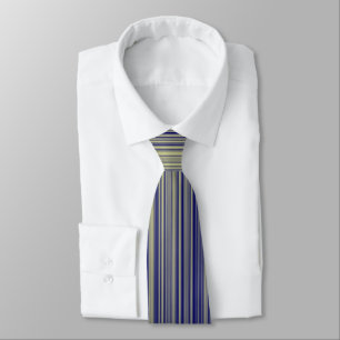 Navy and Yellow Gradient Line Pattern Tie