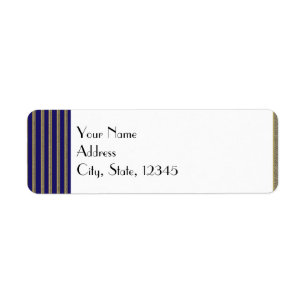 Navy Art Deco Posh Wedding Label