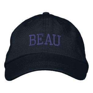 Navy Athletic Block Monogram Custom Name Embroidered Hat