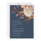 Navy Autumn Modern Watercolor Terracotta Wedding