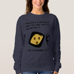 Navy 'Awestruck' Basic Boomeranged Sweatshirt