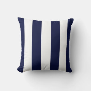 Navy Awning Stripe Cushion
