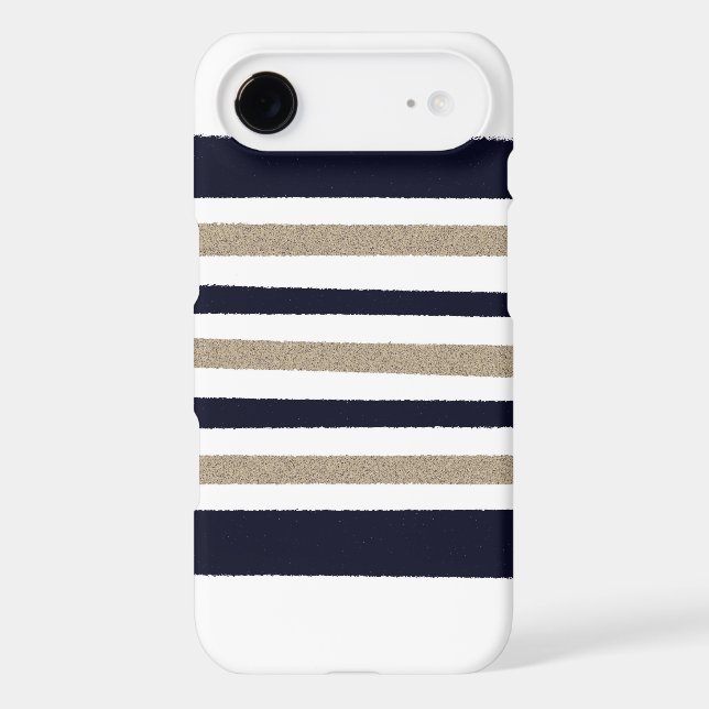 Navy / Beige / White Paper Stripes (Back)
