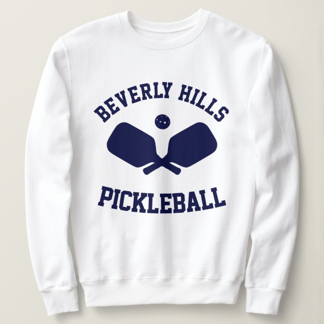 Navy Beverly Hills Pickleball Sweatshirt (Design Front)