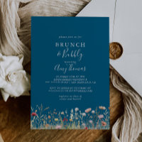 Navy Bliss Wildflower Brunch Bubbly Bridal Shower