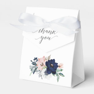 Navy Blooms Favour Box