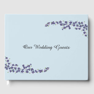 Navy Blossoms Our Wedding Guests Guest Book