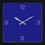 Navy Blue 000080 Colour - Add a Name Option Square Wall Clock<br><div class="desc">A full scale PNG image based on the HEX code (six-digit hex triplet) shown. Use this code to mix, match and customise any other item to go with this, or to add to other collections. Hex codes may be used to customise most text and background colours on Zazzle products. You...</div>