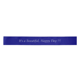 Navy Blue 000080 - Custom Message or Blank Satin Ribbon