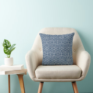 Navy Blue Abstract  Cushion