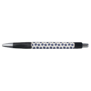 Navy Blue Abstract Flying Bomb Fruit Pattern