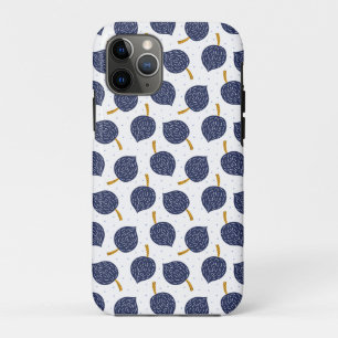 Navy Blue Abstract Flying Bomb Fruit Pattern Case-Mate iPhone Case