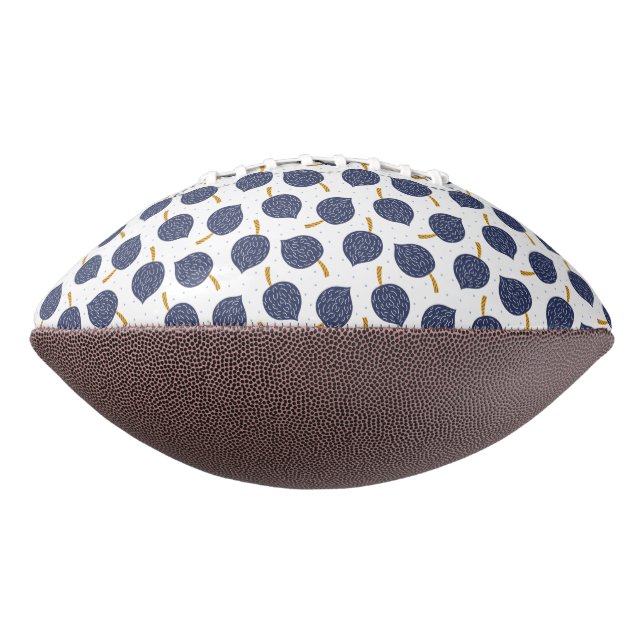 Navy Blue Abstract Flying Bomb Fruit Pattern Football (Rotated 90)