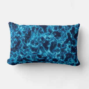 Navy Blue Abstract Pattern Lumbar Cushion
