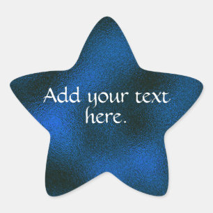 Navy Blue Add Your Own Text Star Sticker