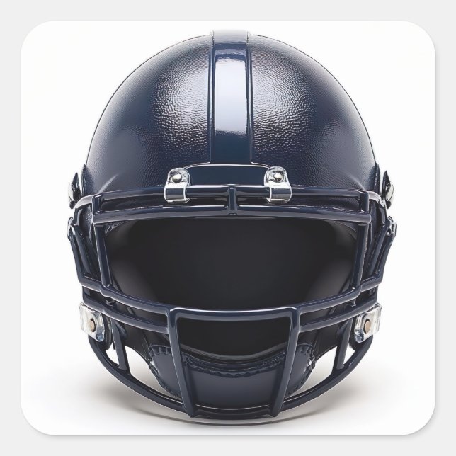 Navy Blue American Football Helmet Decal Square Sticker (Front)