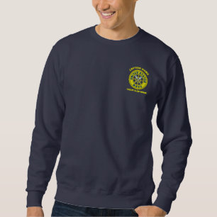 navy blue Anchor nautical captain boating paddle Sweatshirt