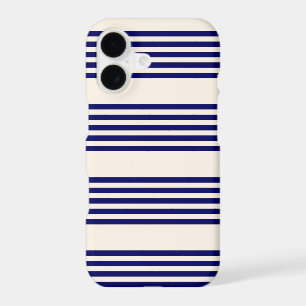 Navy blue and beige five stripes pattern