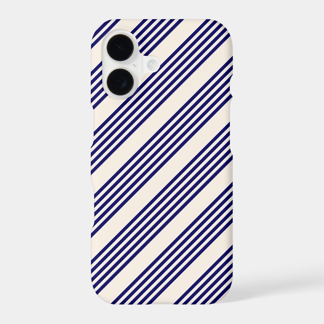 Navy blue and beige five stripes pattern (Back)