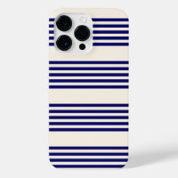 Navy blue and beige five stripes pattern