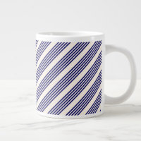 Navy blue and beige five stripes pattern