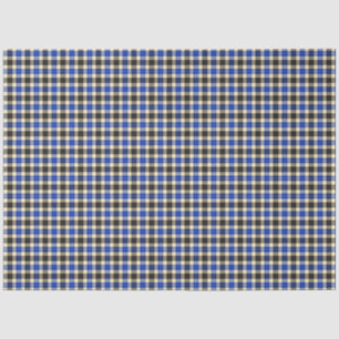 Navy Blue and Black Tartan Plaid Tissue Paper