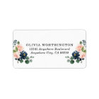 Navy Blue and Blush Pink Floral Country Wedding