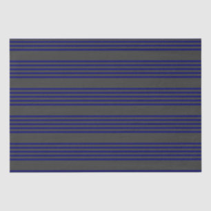 Navy blue and charcoal five stripes pattern tissue paper