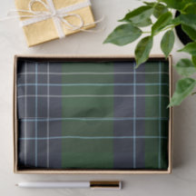 Navy Blue and Dark Green Plaid