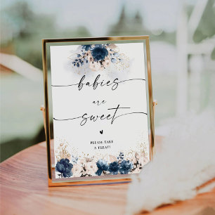 Navy Blue and Dusty Rose Babies Are Sweet Sign