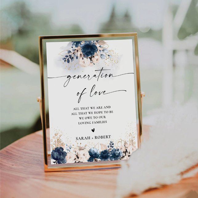 Navy Blue and Dusty Rose Generation of Love Sign (Creator Uploaded)