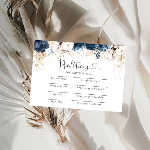 Navy Blue and Dusty Rose Predictions Card
