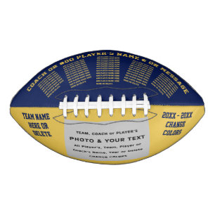 Navy Blue and Gold, ALL Player's Names, Photo Football