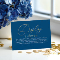 Navy Blue and Gold Baby Shower - Display Shower